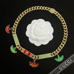 Gucci Enamel Craft Clover Pendant Necklace – Luxury Designer Jewelry – product image 2