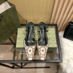 Gucci Floral Jacquard Slingback Low Heel Sandals – sandals product image 10