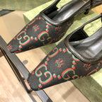 Gucci Floral Jacquard Slingback Low Heel Sandals – sandals product image 9