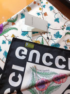 Gucci Floral Print Silk Scarf for Women – product image 11