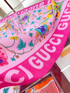 Gucci Floral Print Silk Scarf for Women – product image 12