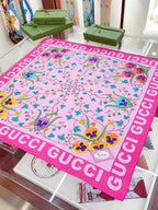 Gucci Floral Print Silk Scarf for Women – product image 2