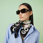 Gucci Floral Print Silk Scarf for Women – product image 6