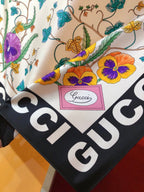 Gucci Floral Print Silk Scarf for Women – product image 8