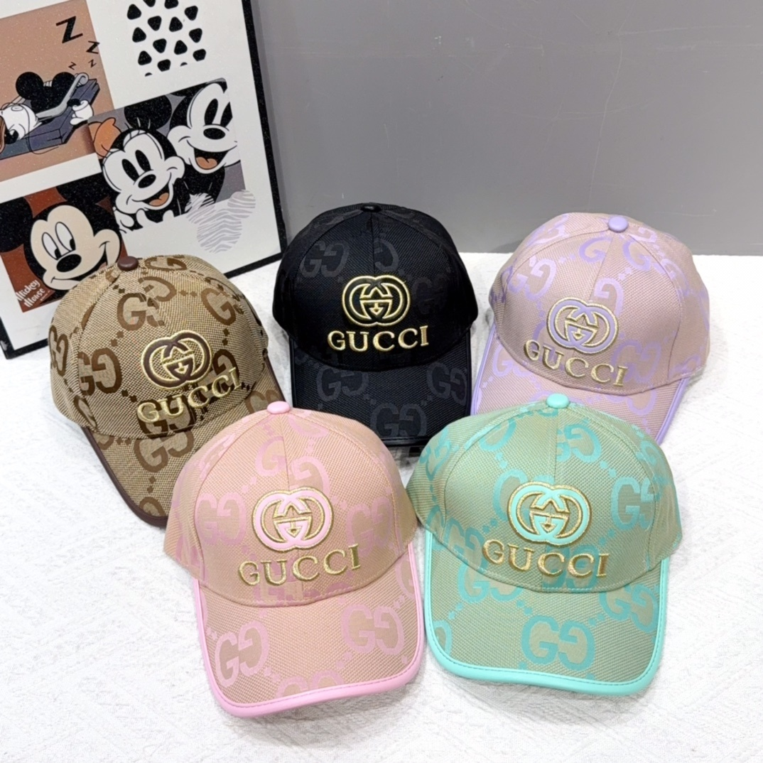 Gucci GG monogram baseball caps multiple colors