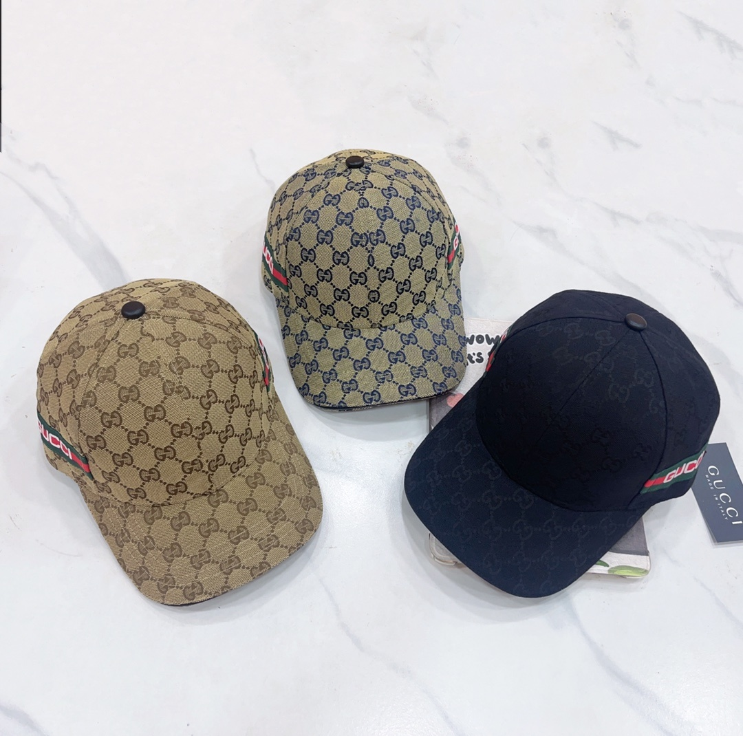 Gucci GG monogram web stripe cap photo 2