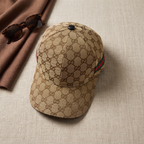Gucci GG monogram web stripe cap photo 6