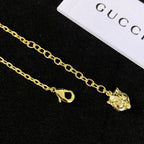 Gucci Gold Letter Pendant Tiger Head Necklace – Luxury Designer Jewelry – product image 3