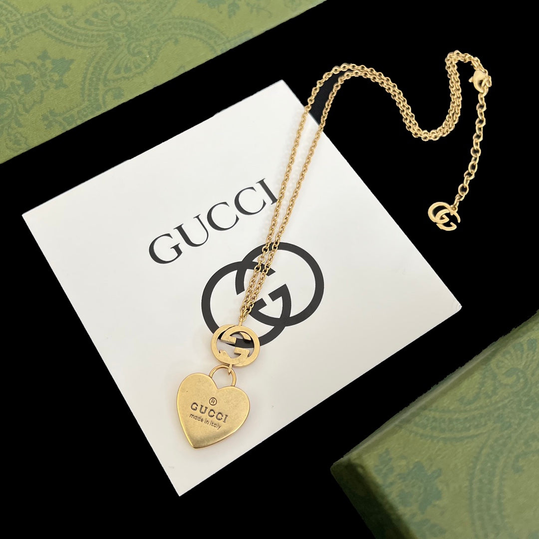 Gucci Heart Earring Necklace Set – Luxury Designer Jewelry – product image 2