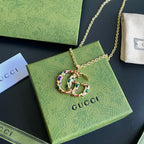 Gucci Irregular Colored Letter Pendant Necklace – Luxury Designer Jewelry – product image 3