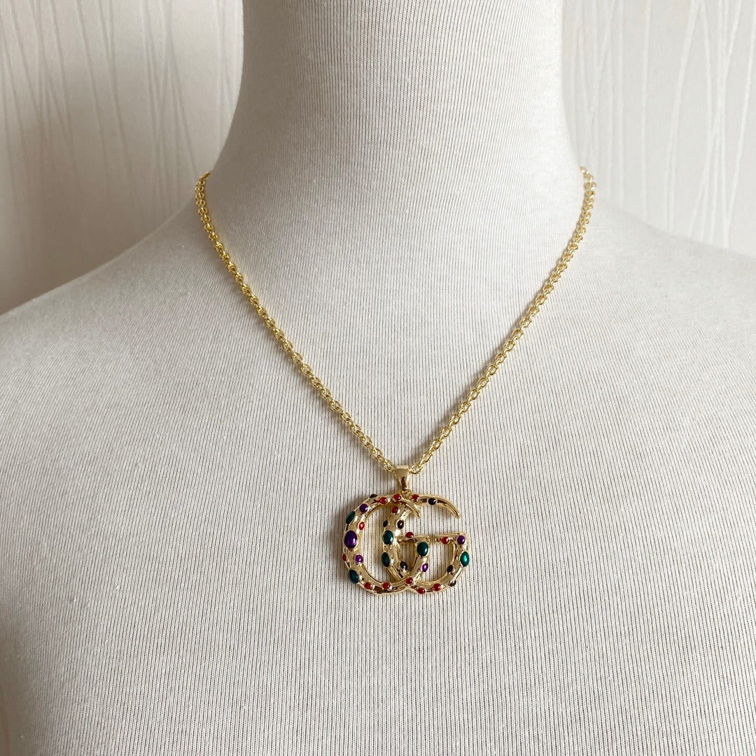 Gucci Irregular Colored Letter Pendant Necklace – Luxury Designer Jewelry – product image 8