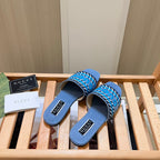 Gucci Letters Denim Flat Slippers – slippers product image 15