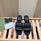 Gucci Letters Denim Flat Slippers – slippers product image 5