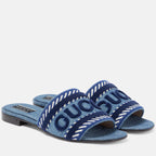 Gucci Letters Denim Flat Slippers – slippers product image 9