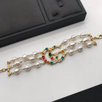 Gucci Lion Head 3 Layer Pearl Bracelet – Luxury Jewelry – product image 2