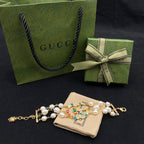 Gucci Lion Head 3 Layer Pearl Bracelet – Luxury Jewelry – product image 3