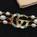 Gucci Lion Head 3 Layer Pearl Bracelet – Luxury Jewelry – product image 4