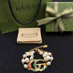 Gucci Lion Head 3 Layer Pearl Bracelet – Luxury Jewelry – product image 5