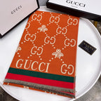 Gucci Little Bee Element Thick Cashmere Scarf for Women – product image 2