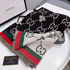 Gucci Little Bee Element Thick Cashmere Scarf for Women – product image 23