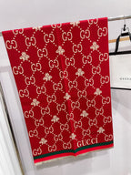 Gucci Little Bee Element Thick Cashmere Scarf for Women – product image 29