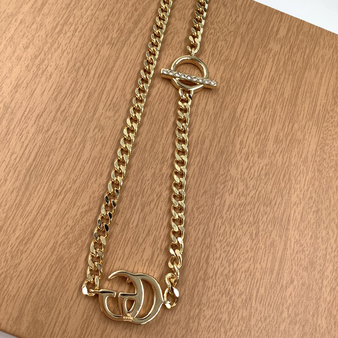 Gucci Logo Letter Chain Bracelet Necklace Set – Luxury Jewelry – product image 12