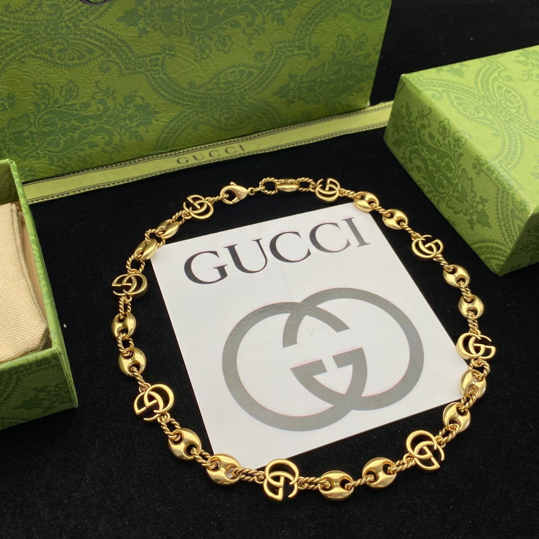 Gucci Logo Letter Stitching Necklace – Luxury Designer Jewelry – product image 2