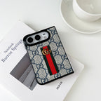 Gucci iPhone Duo Case GG Monogram Web Stripe Beige