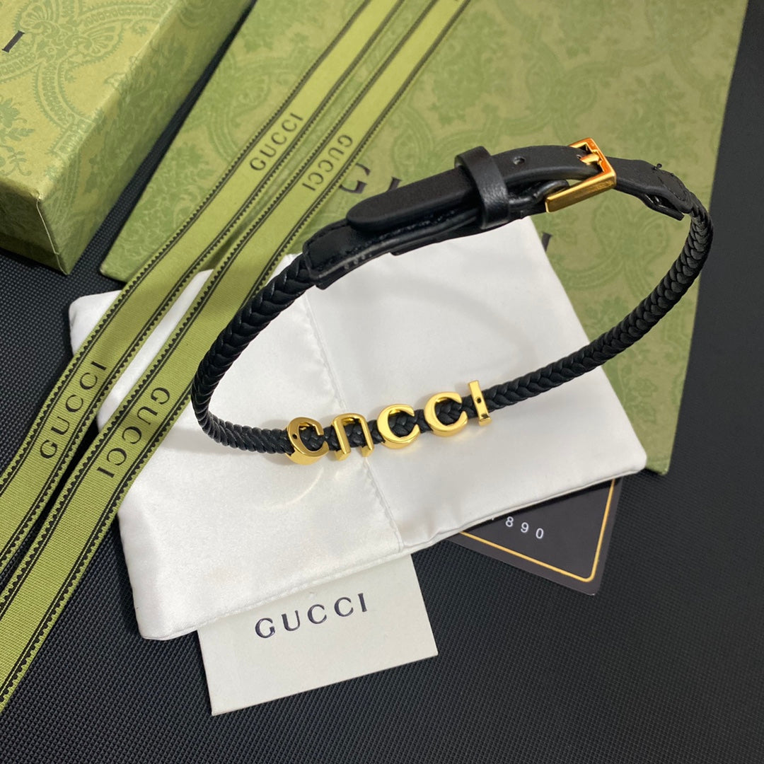 Gucci Monogram Choker Leather Necklace – Luxury Designer Jewelry – product image 3