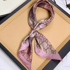 Gucci Mulberry Silk Multicolor Monogram Letter Square Scarf for Women – product image 16