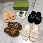 Gucci New Rhinestone Wool Slippers – slippers product image 9