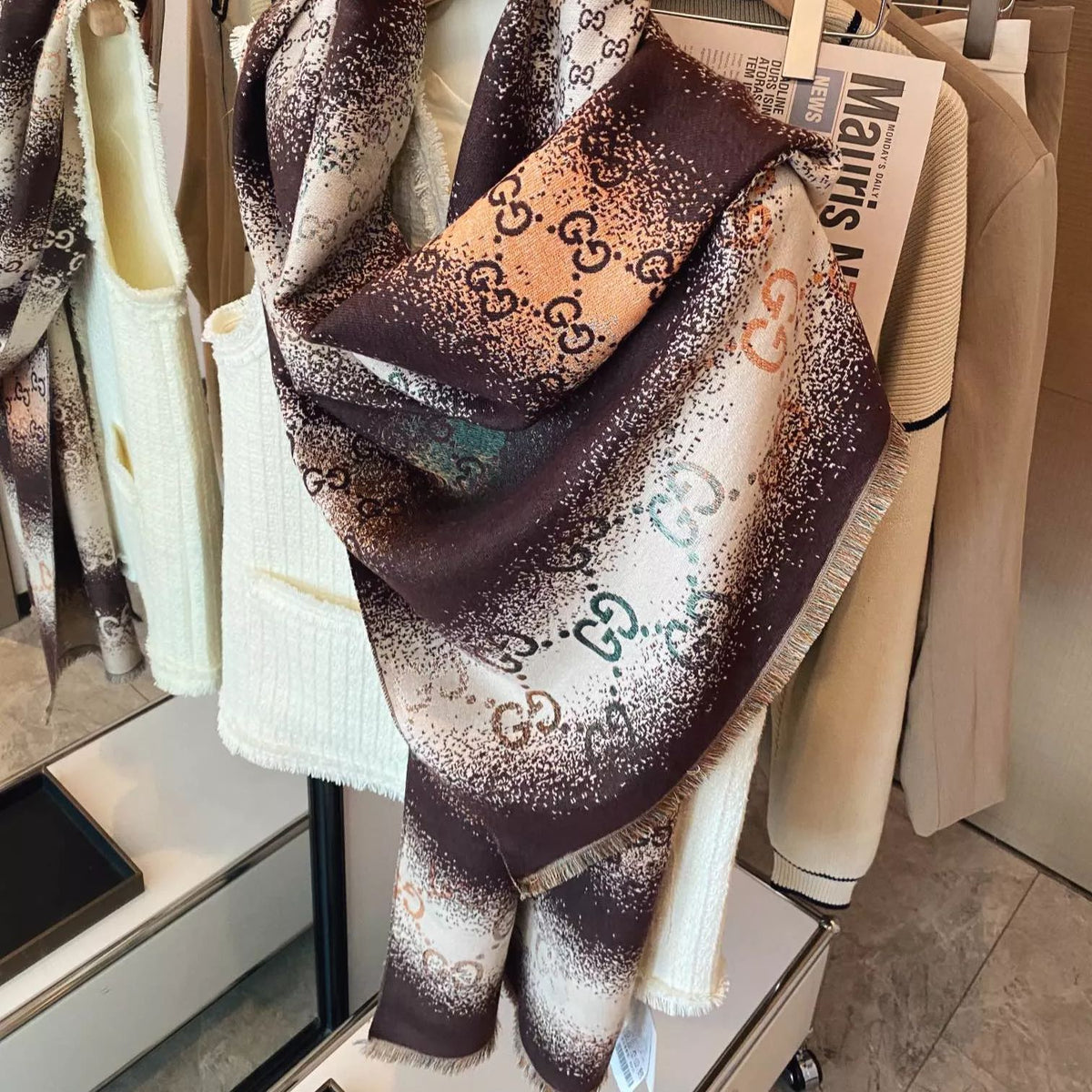 Gucci Ombre Cashmere Scarf for Women – product image 18