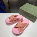 Gucci Platform Broadband Crossover Slipper Sandals – sandals product image 2