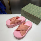Gucci Platform Broadband Crossover Slipper Sandals – sandals product image 2