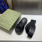 Gucci Platform Broadband Crossover Slipper Sandals – sandals product image 9