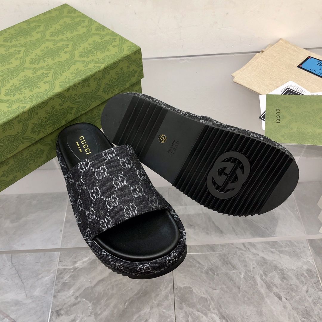 Gucci Platform Slippers With Double G Motif – slippers product image 14