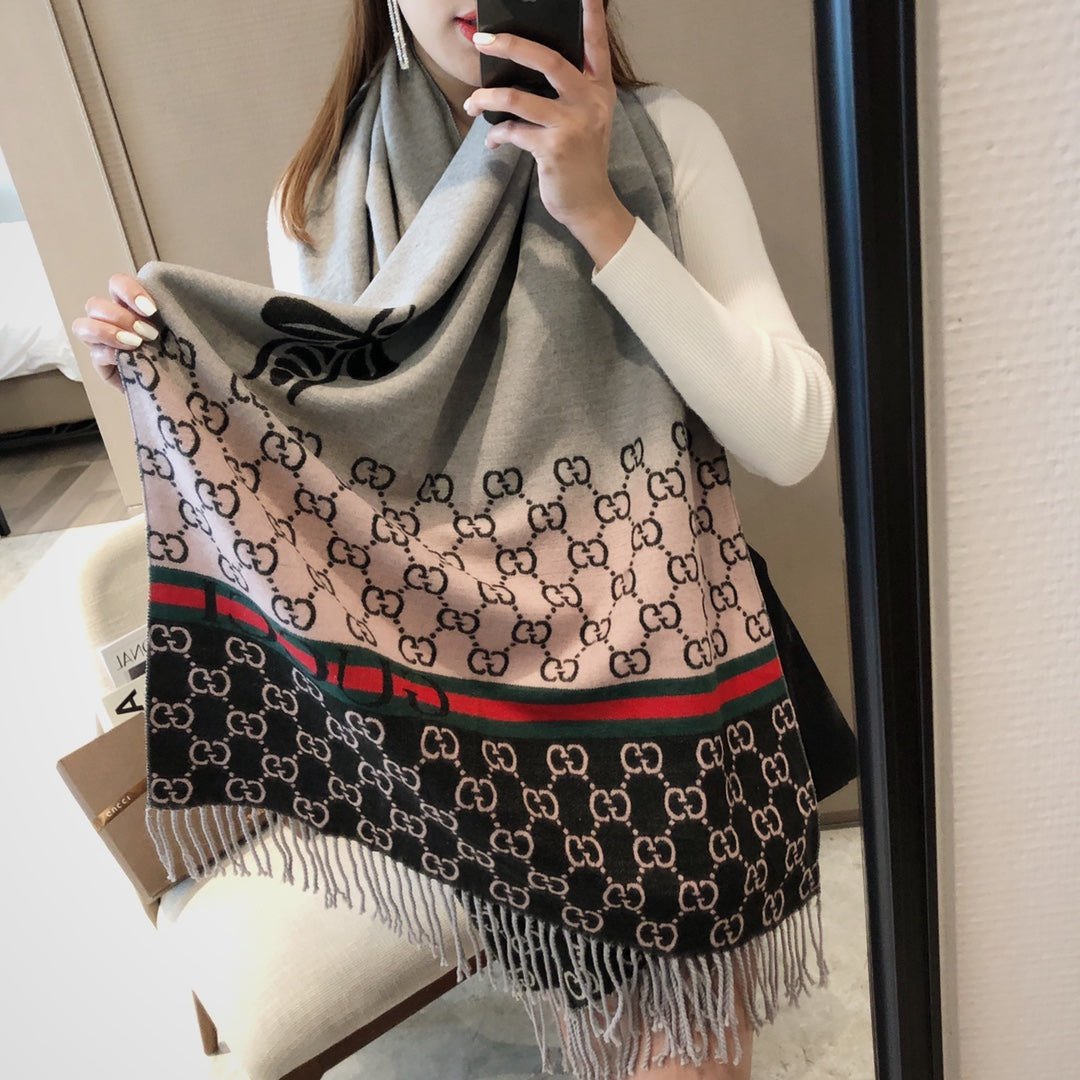 Gucci Premium Woven 6 Colors Classic Bee Pattern Scarf for Women – product image 9
