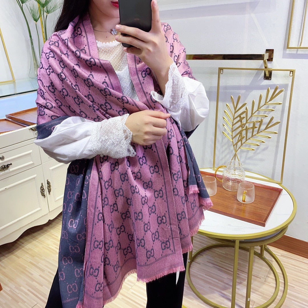 Gucci Premium Woven Classic small broken Edge Scarf Shawl for Women – product image 13