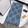 Gucci Premium Woven New Logo Jacquard Fringed Scarf Shawl for Women – product image 1