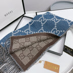 Gucci Premium Woven New Logo Jacquard Fringed Scarf Shawl for Women – product image 2