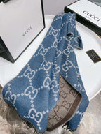 Gucci Premium Woven New Logo Jacquard Fringed Scarf Shawl for Women – product image 3