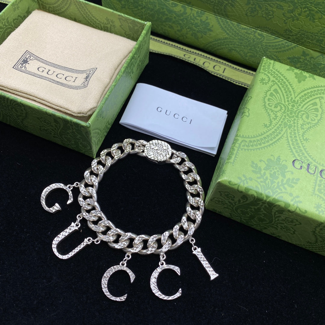 Gucci Punk Style Script Necklace – Luxury Designer Jewelry – product image 1