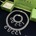 Gucci Punk Style Script Necklace – Luxury Designer Jewelry – product image 3