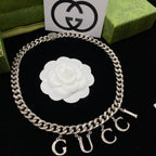 Gucci Punk Style Script Necklace – Luxury Designer Jewelry – product image 12