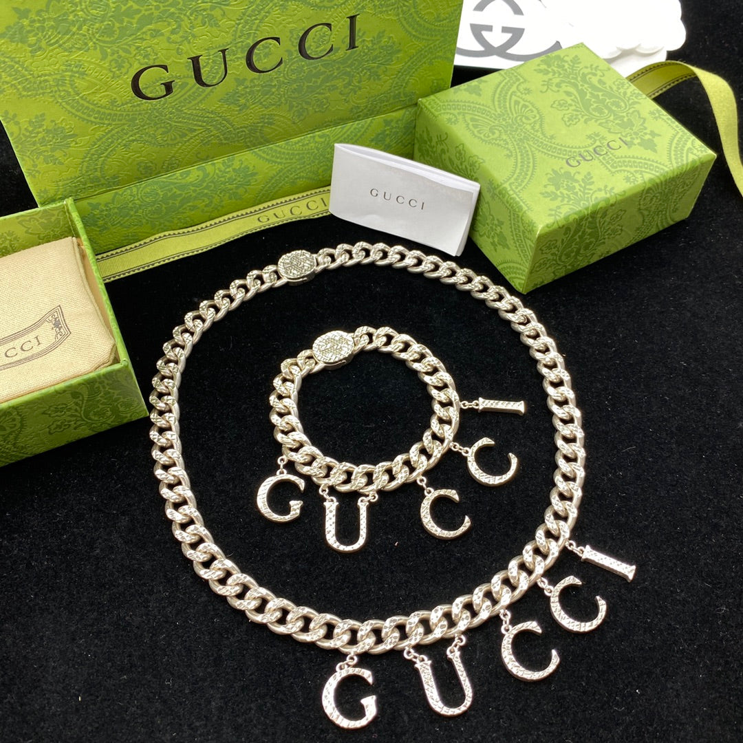 Gucci Punk Style Script Necklace – Luxury Designer Jewelry – product image 15