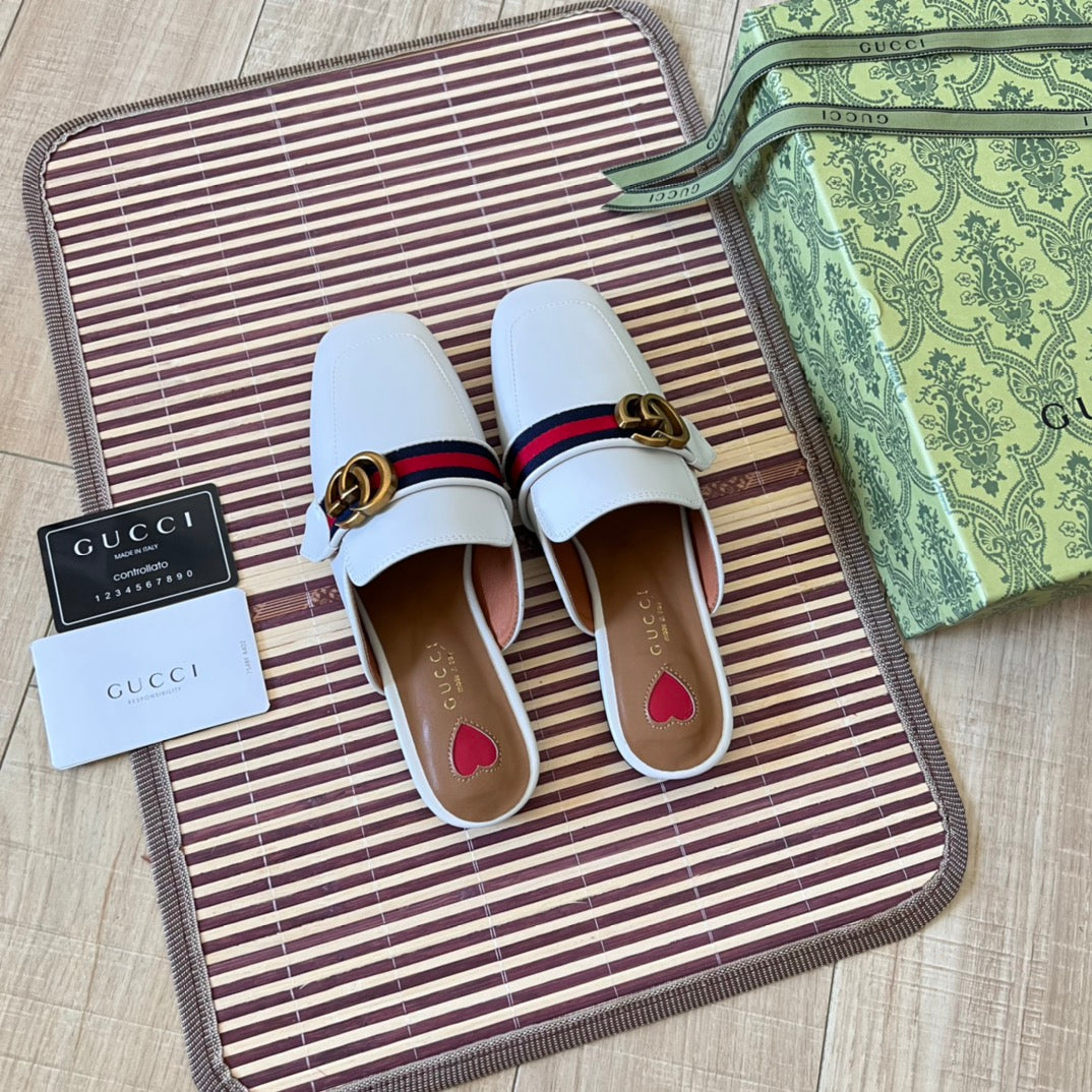 Gucci Retro Leather Half-Covered Loafers – slippers product image 11