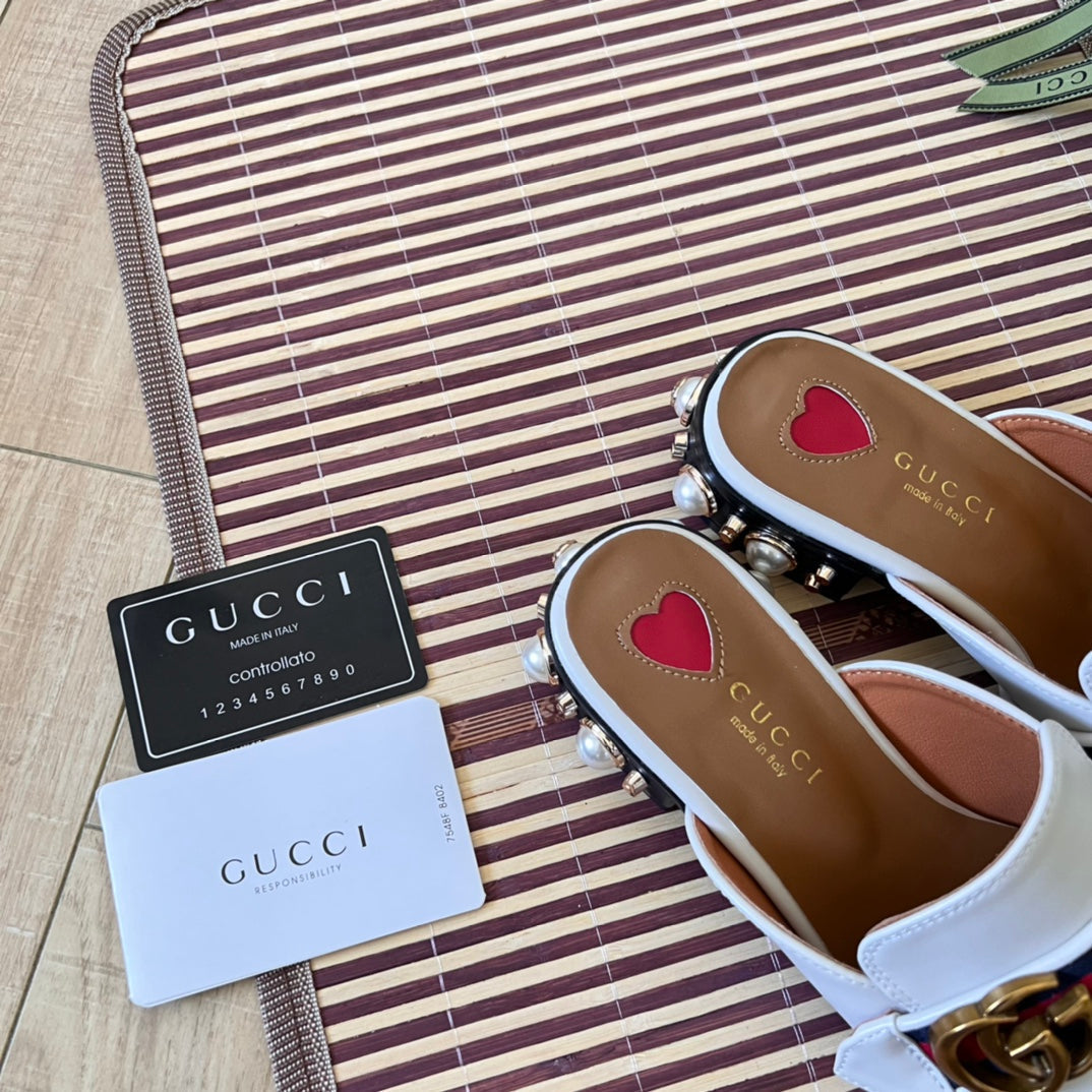 Gucci Retro Leather Half-Covered Loafers – slippers product image 16
