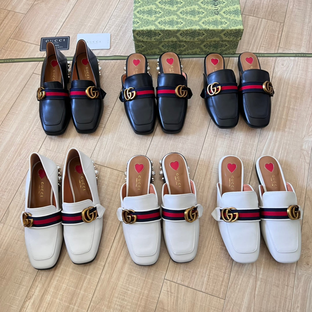 Gucci Retro Leather Half-Covered Loafers – slippers product image 9
