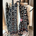 Gucci Reversible Cashmere Jacquard Fringe Scarf Shawl for Women – product image 13