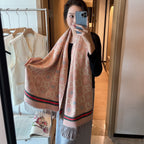 Gucci Reversible Cashmere Jacquard Fringe Scarf Shawl for Women – product image 26
